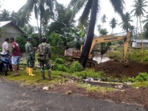 Cegah Banjir, Kodim 1314 Gorut Lakukan Normalisasi dan Bangun Tanggul