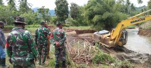 Cegah Banjir, Korem 133/NW Rampungkan Normalisasi Sungai di Monano