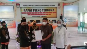 KPU Bonebol Tetapkan Pasangan Bupati dan Wakil Bupati Terpilih