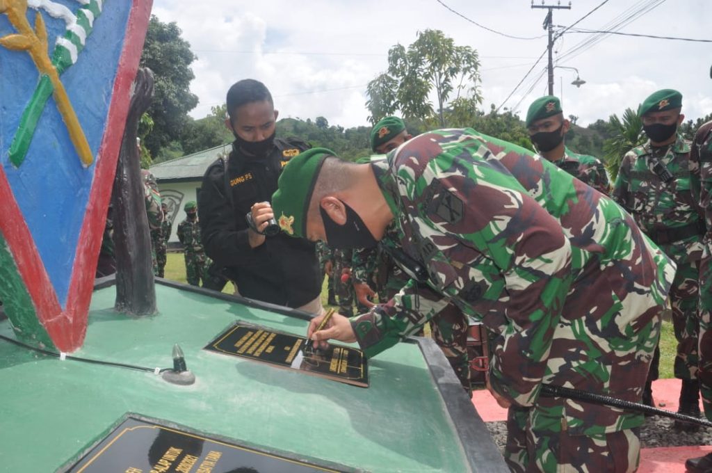 Danyonif 713/ST Resmikan Bangunan Kelas Lapangan Fighter Kipan A 713 Kwandang