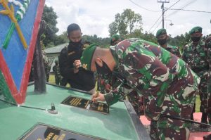 Danyonif 713/ST Resmikan Bangunan Kelas Lapangan Fighter Kipan A 713 Kwandang
