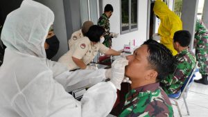 Cegah Covid-19 Pasca Lebaran, Lanal TBA Laksanakan Tes Swab Antigen