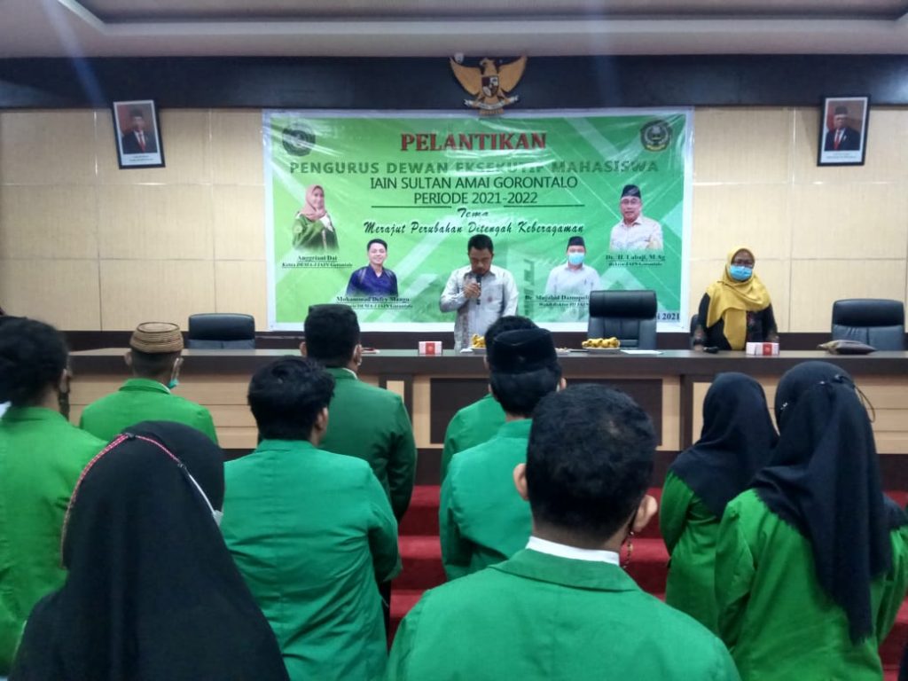Lantik DEMA-I, Mujahid Harap Pengurus Majukan IAIN Gorontalo