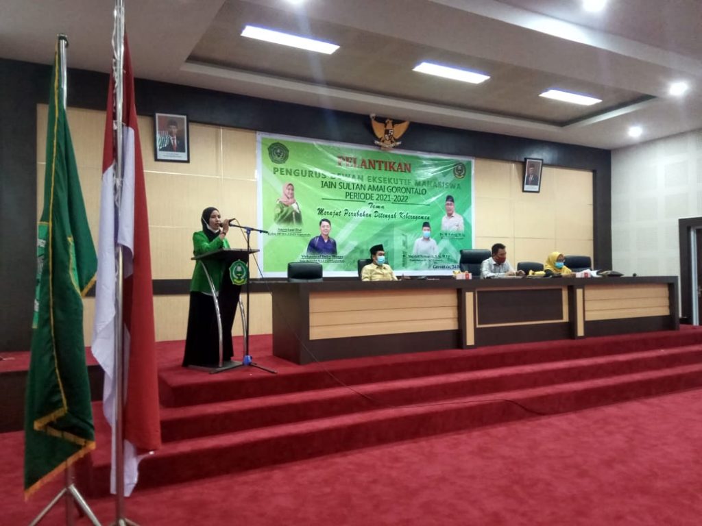Resmi Dilantik Ketua DEMA-I IAIN Gorontalo, Ini Target Anggriani