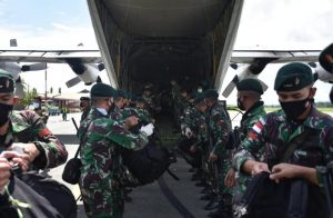 Danrem 133/NW Menyambut Kedatangan Personel Yonif Raider 715/MTL