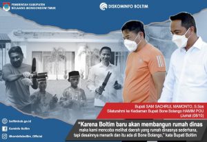 Bupati Boltim Terpikat dengan Rudis Bupati Hamim Pou: Sederhana Tapi Desainya Menarik