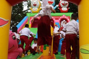 Wahana Permainan Jadi Cara Polda Gorontalo Tarik Minat Anak Ikuti Vaksinasi