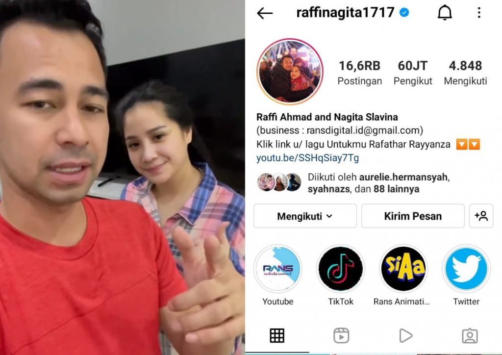 Akun Instagramnya Capai 60 Juta Followers, Raffi Ahmad: di Asia Itu Termasuk yang Besar