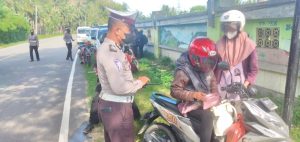 Lakukan Operasi Rutin, Satlantas Boalemo Sasar Pengendara Pelanggar Lantas