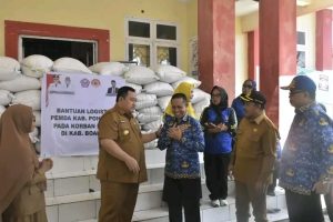 Masyarakat Boalemo Terima 2,5 Ton Beras, Hendriwan Ucapkan Terima Kasih