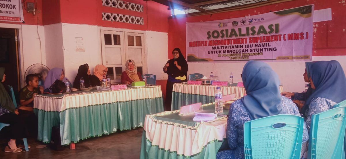 Genjot Penanganan Stunting, Puskesmas Mananggu Kembali Gelar Sosialisasi MMS Pada Ibu PKK