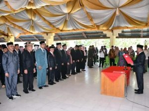 Penjabup Sherman Lantik 144 Pejabat di Lingkungan Pemda Boalemo