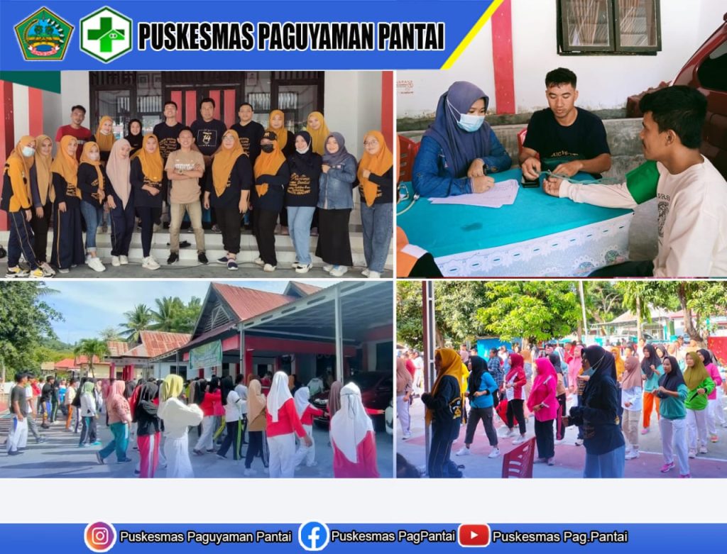PKM Paguyaman Pantai Gelar Germas dan Senam Bersama Petugas Pemilu