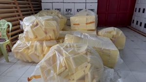 KPU Boalemo Terima 1.696 Logistik Bantal Coblos Untuk PSU