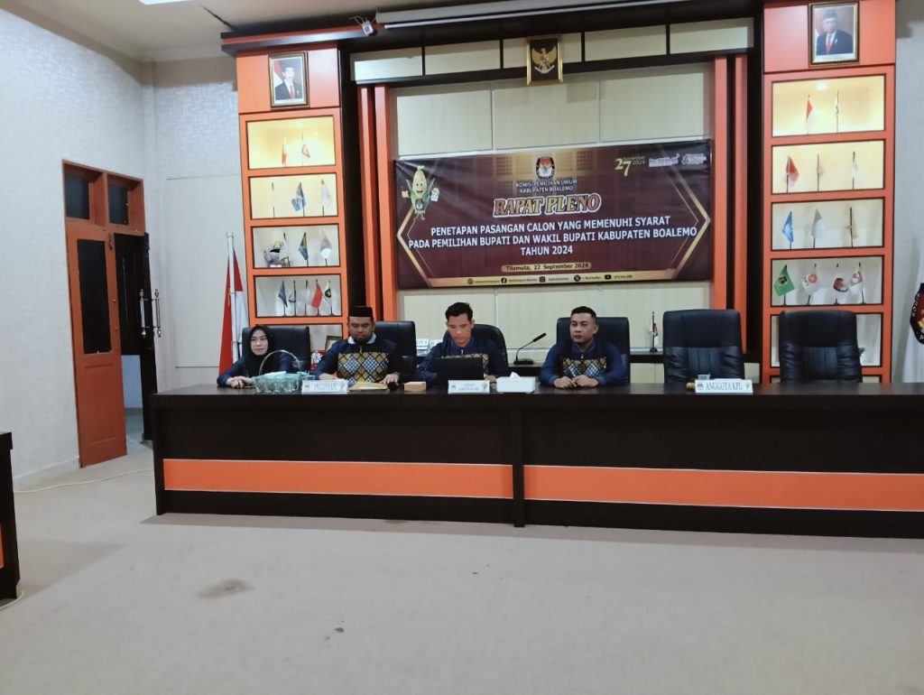 KPU Boalemo Tetapkan 5 Paslon Lolos Tahapan Adminstrasi
