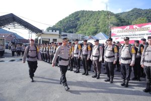 Pimpin Apel Pergeseran Pasukan ke TPS, Ini Penekanan Kapolresta Gorontalo Kota