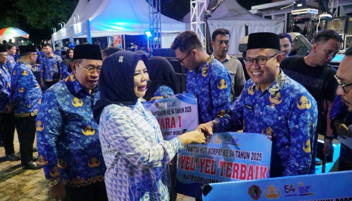 HUT Korpri Ke-54: N.R Monoarfa Bangga, Sekretariat DPRD Borong Juara 1 Lomba Dana-Dana Dan Yel-yel