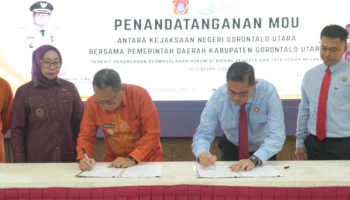 Pemkab Gorontalo Utara dan Kejari Teken MoU Penanganan Hukum Perdata dan TUN