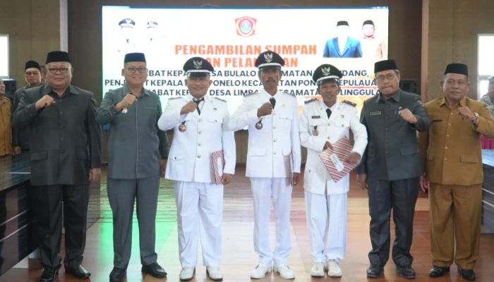 Pemkab Gorut Laksanakan Pelantikan 3 Pj. Kades, Thariq Tekankan Pengawalan Program Unggulan dan Fokus Kesejahteraan Warga