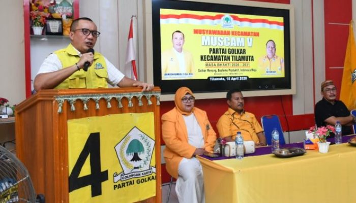 Buka Muscam V Golkar Tilamuta, Wabup Lahmuddin Tekankan Komitmen Kader untuk Kepentingan Publik