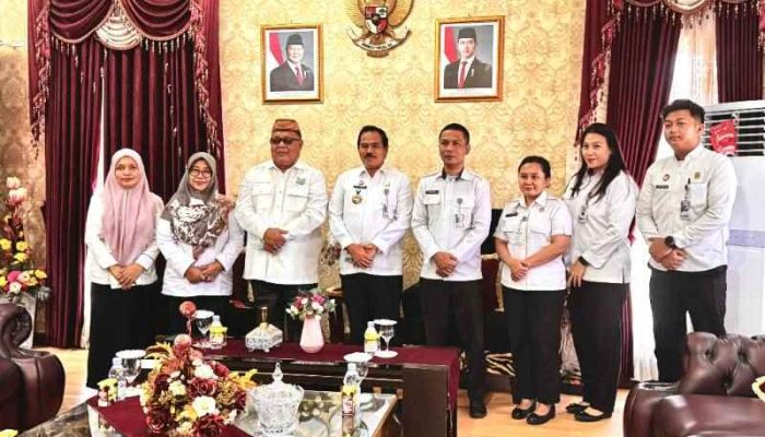 Asisten I Setda Gorut Sambut Kakanwil Kemenkumham, Bahas Harmonisasi Produk Hukum Daerah