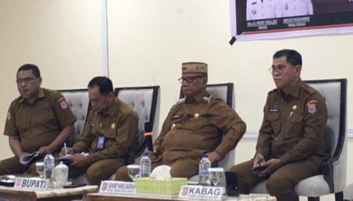 Bupati Ismet Mile Pimpin Rapim SKPD Triwulan I Bone Bolango Tahun 2026