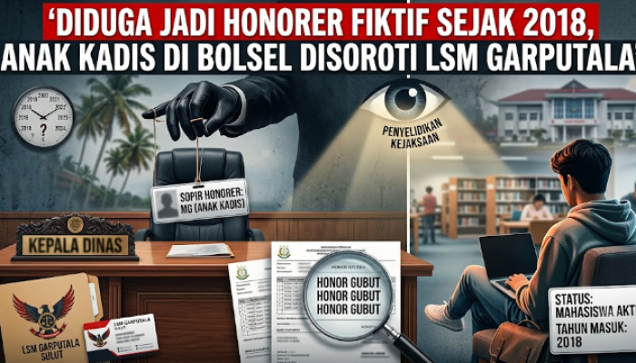 Diduga Jadi Honorer Fiktif Sejak 2018, Anak Kadis di Bolsel Disoroti LSM Garputala